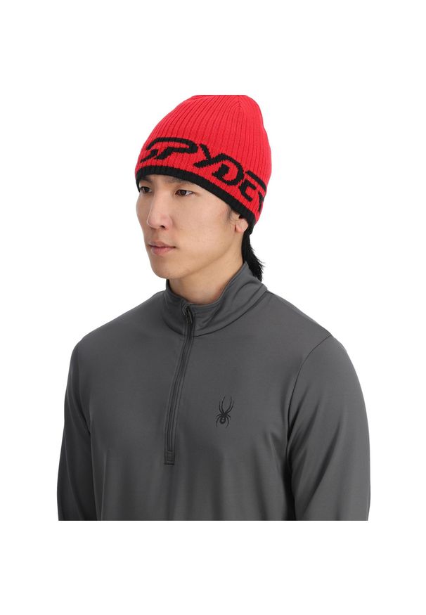 Czapka zimowa Spyder Logo. Kolor: czerwony. Sezon: zima. Styl: sportowy