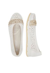 Rieker Baleriny CEO-L3062-80 Biały. Kolor: biały. Materiał: materiał #3
