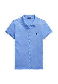 Polo Ralph Lauren Polo 211939272005 Niebieski Slim Fit. Typ kołnierza: polo. Kolor: niebieski. Materiał: bawełna #4