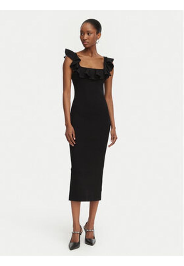 MICHAEL Michael Kors Sukienka codzienna MS683CG33D Czarny Slim Fit. Okazja: na co dzień. Kolor: czarny. Materiał: wiskoza. Typ sukienki: proste. Styl: casual