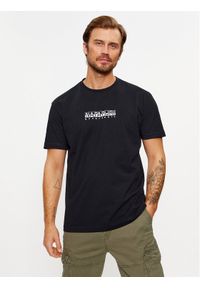 Napapijri T-Shirt NP0A4H8S Czarny Regular Fit. Kolor: czarny. Materiał: bawełna #1