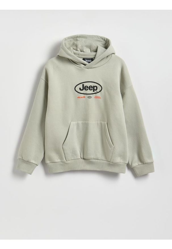 Reserved - Bawełniana bluza Jeep - jasnoszary. Kolor: szary. Materiał: bawełna