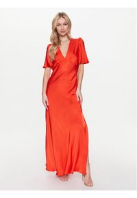 TwinSet - TWINSET Sukienka wieczorowa 231TT2062 Pomarańczowy Regular Fit. Kolor: pomarańczowy. Materiał: wiskoza. Styl: wizytowy #1