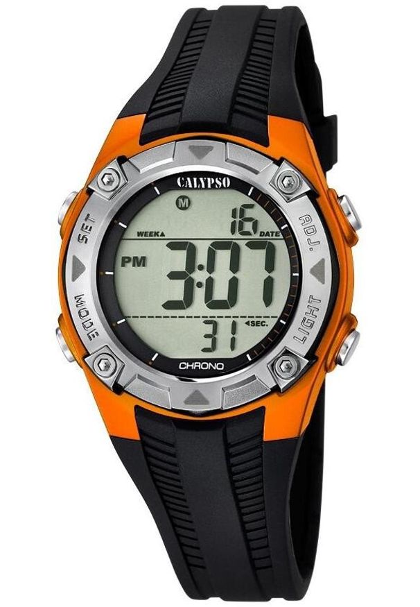 Calypso Zegarek dla dzieci Calypso K5685-7 czarny pasek. Kolor: czarny