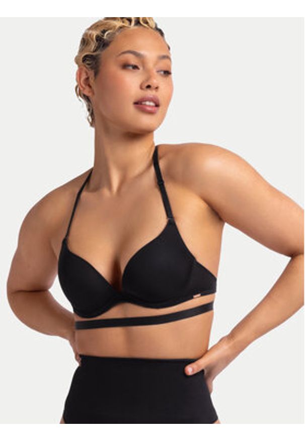 Dorina Biustonosz push-up Michelle FXPG0042MI121 Czarny. Kolor: czarny. Materiał: syntetyk. Rodzaj stanika: push-up