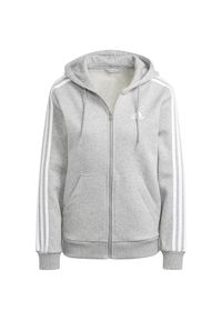 Adidas - Bluza damska adidas Essentials 3-Stripes Full-Zip Fleece. Kolor: szary, biały, wielokolorowy #1