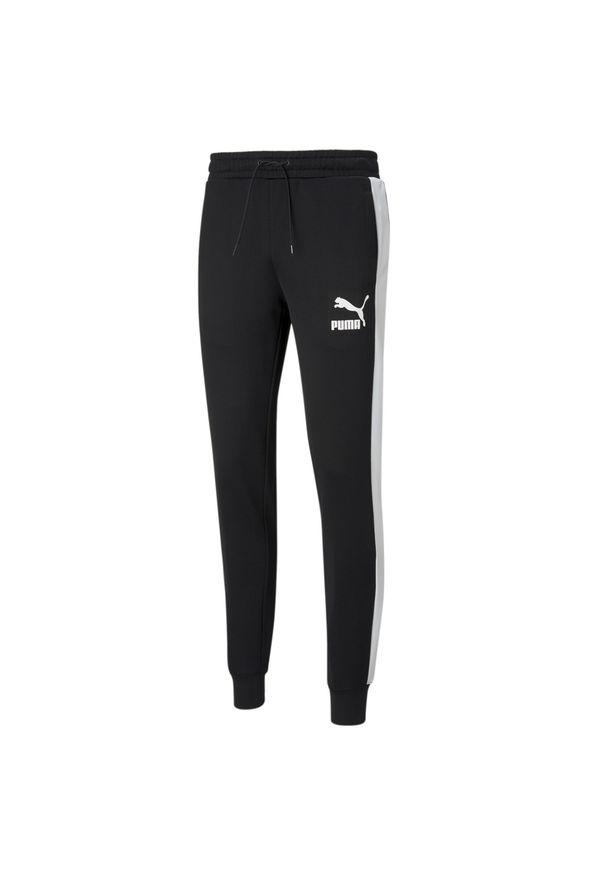 Spodnie Puma Iconic 7, Czarny, Mężczyźni. Kolor: czarny, wielokolorowy. Materiał: materiał, syntetyk