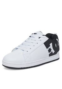 DC Shoes Sneakersy COURT GRAFFIK 300529-WLK Biały. Kolor: biały. Materiał: skóra #5