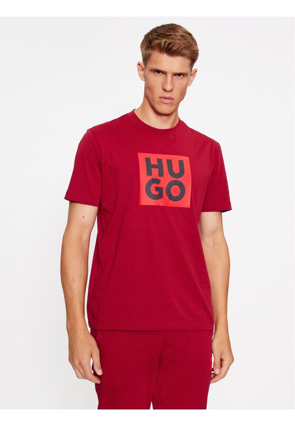 Hugo T-Shirt Daltor 50473891 Czerwony Regular Fit. Kolor: czerwony. Materiał: bawełna