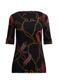 Lauren Ralph Lauren - LAUREN RALPH LAUREN Bluzka 200980215001 Czarny Slim Fit. Kolor: czarny. Materiał: bawełna