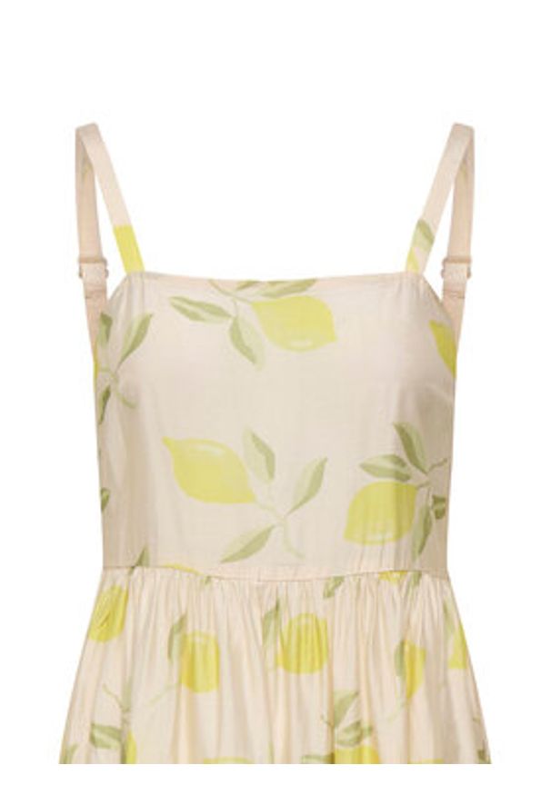 only - ONLY Sukienka letnia Eve 15350884 Beżowy Regular Fit. Kolor: beżowy. Materiał: wiskoza. Sezon: lato