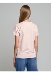 Big-Star - Koszulka dziewczęca różowa Courtney 600. Kolor: różowy. Materiał: dresówka, bawełna, tkanina, materiał. Wzór: aplikacja, nadruk. Styl: klasyczny #4