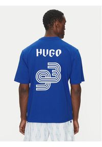 Hugo - HUGO T-Shirt Nebulop 50541252 Niebieski Regular Fit. Kolor: niebieski. Materiał: bawełna #5