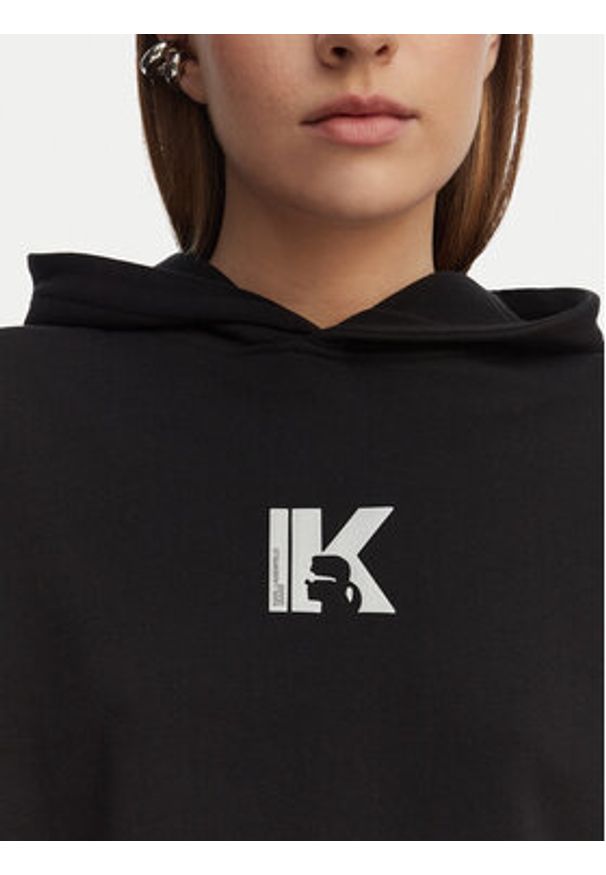 Karl Lagerfeld Jeans Bluza B2W20037 Czarny Regular Fit. Kolor: czarny. Materiał: bawełna