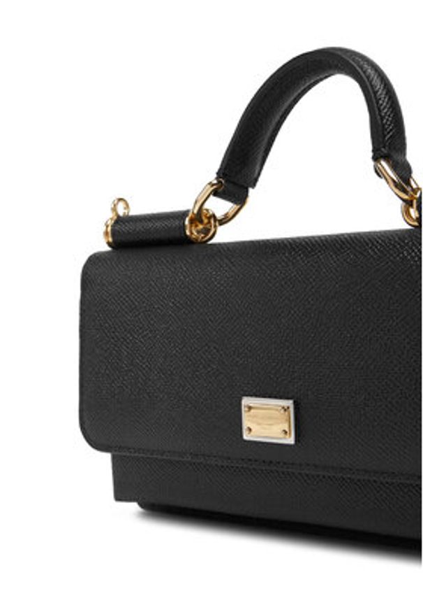 DOLCE & GABBANA - Dolce&Gabbana Torebka BI3280 A1001 Czarny. Kolor: czarny. Materiał: skórzane