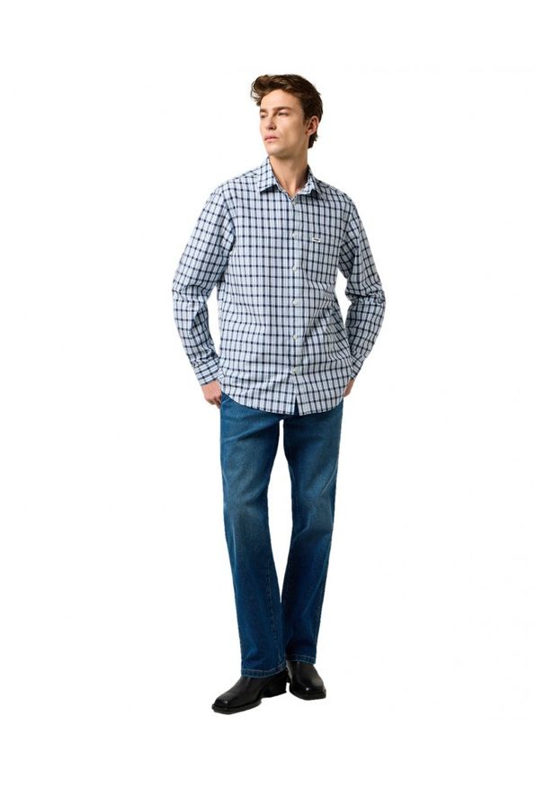 Wrangler - MESKA KOSZULA WRANGLER 1 PKT SHIRT CERULEAN 112371552