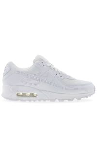 Buty Nike Air Max 90 DH8010-100 - białe. Zapięcie: sznurówki. Kolor: biały. Materiał: tkanina. Szerokość cholewki: normalna. Wzór: aplikacja. Model: Nike Air Max 90, Nike Air Max #1
