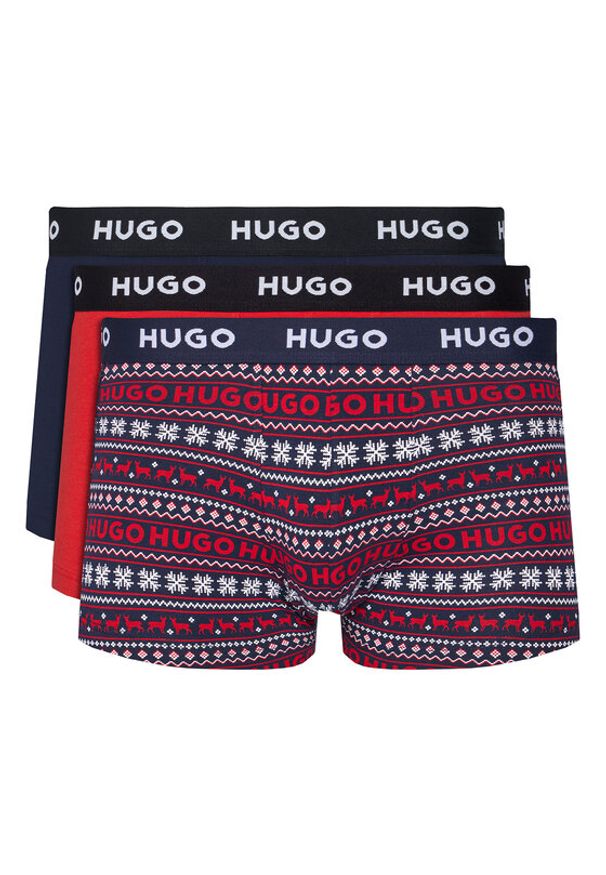Hugo - HUGO Komplet 3 par bokserek 50532550 Kolorowy. Materiał: bawełna. Wzór: kolorowy