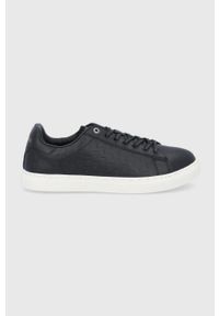 Trussardi Jeans - Trussardi Buty kolor czarny. Nosek buta: okrągły. Zapięcie: sznurówki. Kolor: czarny. Materiał: guma #1