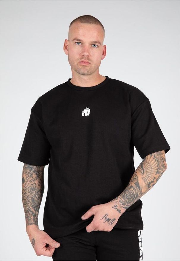 GORILLA WEAR - Dayton Koszulka - Czarny. Kolor: czarny. Długość rękawa: krótki rękaw. Długość: krótkie. Sport: fitness