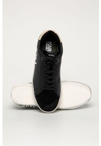 Karl Lagerfeld - Buty skórzane. Nosek buta: okrągły. Zapięcie: sznurówki. Kolor: czarny. Materiał: skóra. Szerokość cholewki: normalna #2