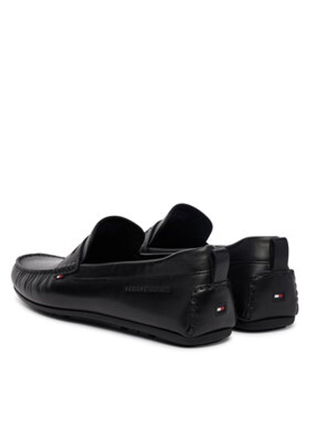 TOMMY HILFIGER - Tommy Hilfiger Mokasyny Core Hilfiger Leather Driver FM0FM05790 Czarny. Kolor: czarny. Materiał: zamsz, skóra