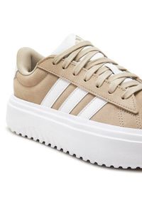 Adidas - adidas Sneakersy Grand Court Platform IH2408 Beżowy. Kolor: beżowy. Materiał: zamsz, skóra. Obcas: na platformie