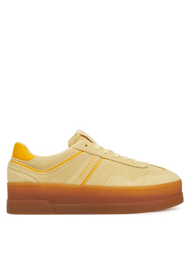 Tommy Jeans Sneakersy The Greenwich Flatform Suede EN0EN02734 Żółty. Kolor: żółty. Materiał: zamsz, skóra