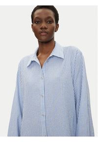 Iconique Sukienka koszulowa IC25-066 Błękitny Relaxed Fit. Kolor: niebieski. Materiał: bawełna. Typ sukienki: koszulowe #5