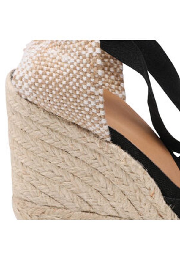 Castañer Espadryle Carina/8/001 020962-100 Czarny. Kolor: czarny. Materiał: materiał
