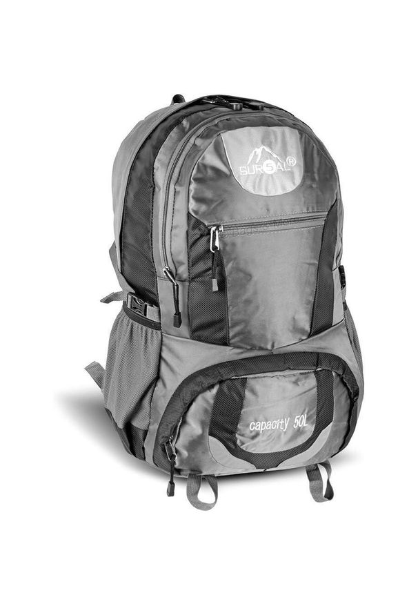 ZSPORT - Plecak Sur5al Yukon 50L Szary - Idealny dla Miłośników Wędrówek. Kolor: szary. Materiał: poliester. Wzór: paski