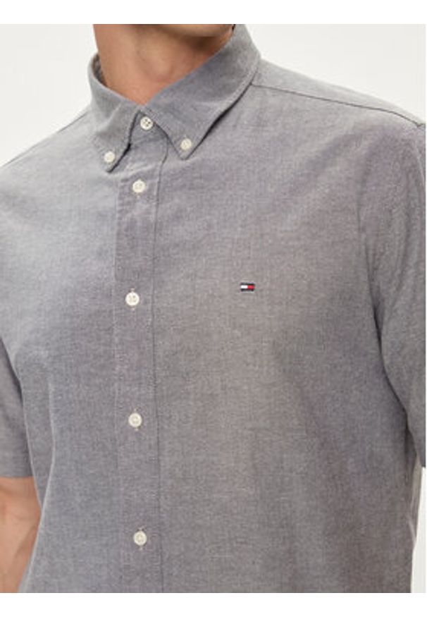 TOMMY HILFIGER - Tommy Hilfiger Koszula 1985 MW0MW33810 Szary Slim Fit. Kolor: szary. Materiał: bawełna