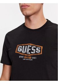 Guess T-Shirt M4RI33 J1314 Czarny Slim Fit. Kolor: czarny. Materiał: bawełna #4