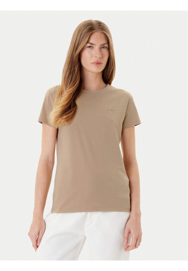 BOSS T-Shirt C_Esogo_1 50506973 Beżowy Slim Fit. Kolor: beżowy. Materiał: bawełna