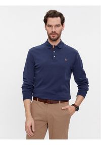 Polo Ralph Lauren Polo 710671785010 Granatowy Custom Slim Fit. Typ kołnierza: polo. Kolor: niebieski. Materiał: bawełna #1