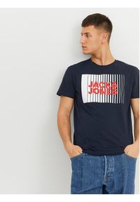 Jack & Jones T-Shirt Corp 12233999 Granatowy Standard Fit. Kolor: niebieski. Materiał: bawełna #7