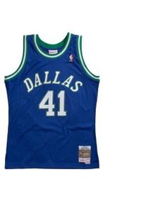 Mitchell & Ness - Koszulka NBA Dallas Mavericks Swingman Dirk Nowitzki. Kolor: niebieski, zielony, wielokolorowy. Sport: koszykówka #1