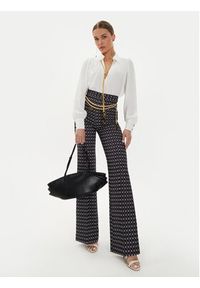 Elisabetta Franchi Bluzka CA0-934-6E2-V420 Biały Standard Fit. Kolor: biały. Materiał: syntetyk