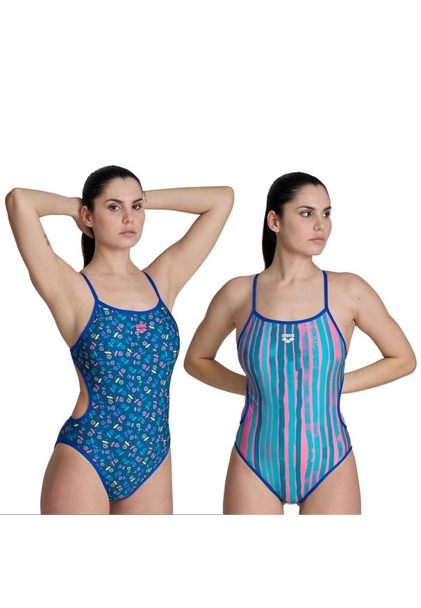 Strój Kąpielowy damski Arena Reversible Swimsuit Challenge Dwustronny. Kolor: niebieski. Materiał: materiał