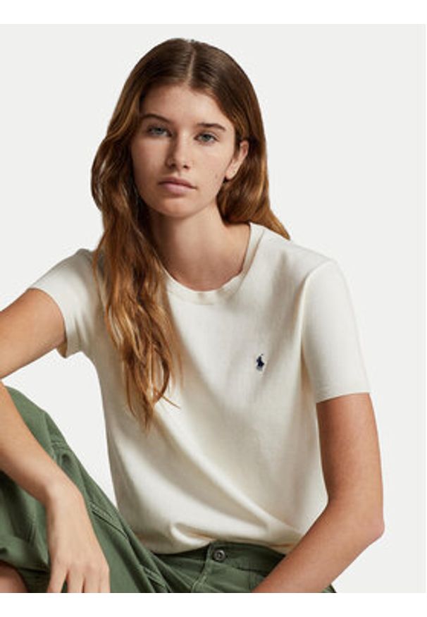 Polo Ralph Lauren Sweter 211891673001 Écru Relaxed Fit. Typ kołnierza: polo. Materiał: bawełna