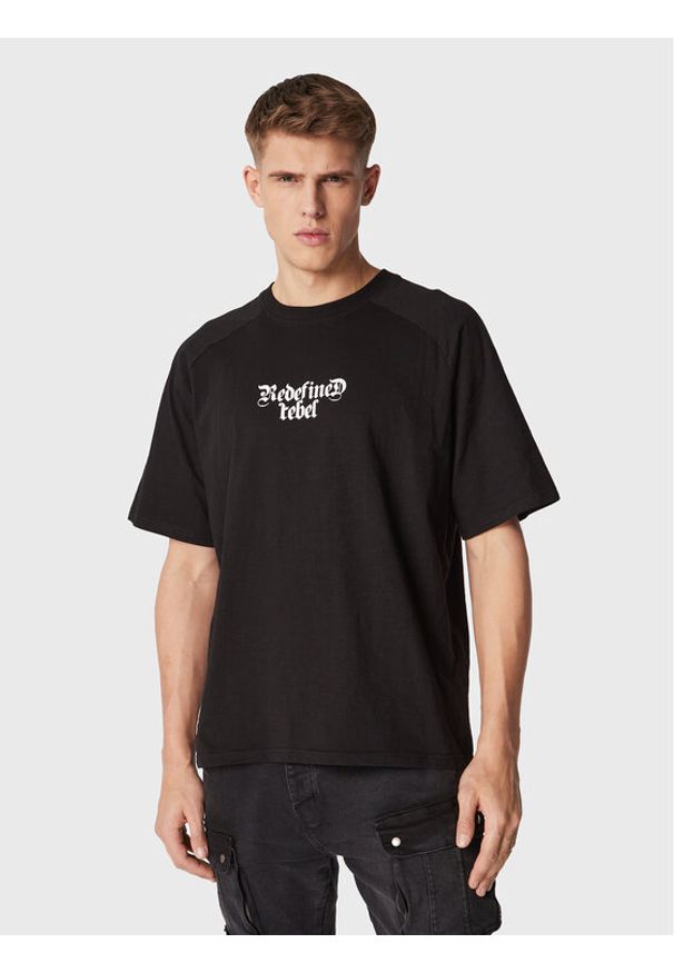 Redefined Rebel T-Shirt Marcel 211158 Czarny Regular Fit. Kolor: czarny. Materiał: bawełna