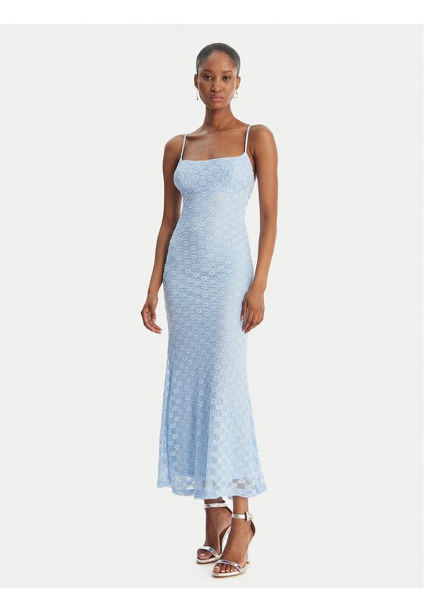 BARDOT - Bardot Sukienka letnia Adoni 57998DB1 Błękitny Slim Fit. Kolor: niebieski. Materiał: bawełna. Sezon: lato