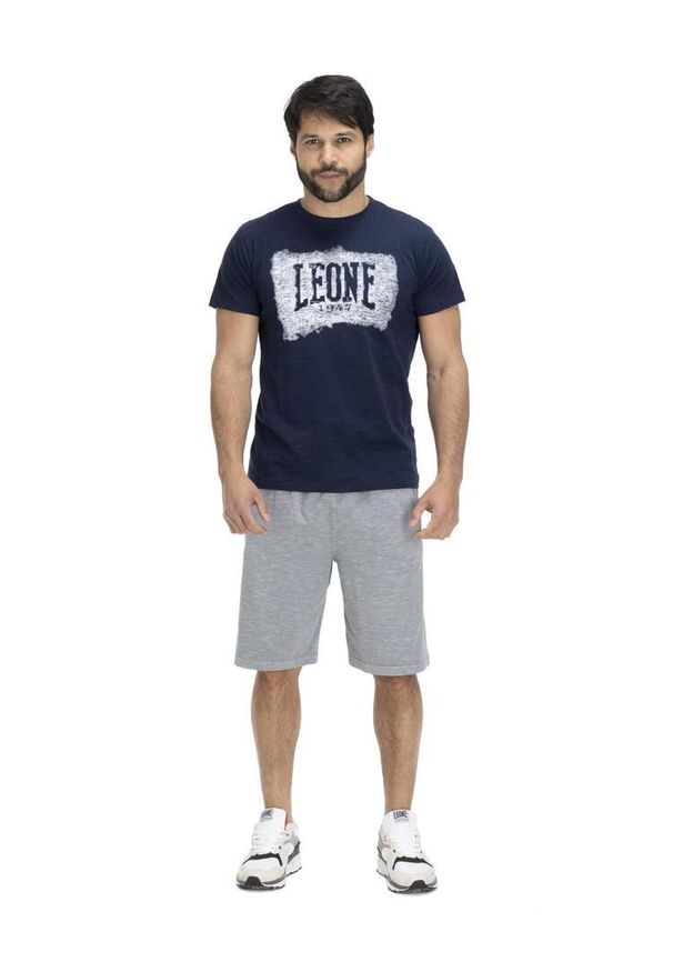 LEONE 1947 APPAREL - T-shirt męski w kolorze indygo. Kolor: niebieski. Materiał: tkanina. Sport: fitness