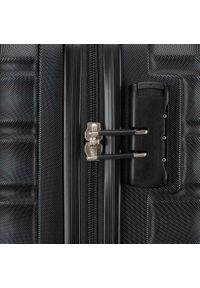 Wittchen - Zestaw walizek z ABS-u z żebrowaniem. Kolor: czarny. Materiał: guma #7