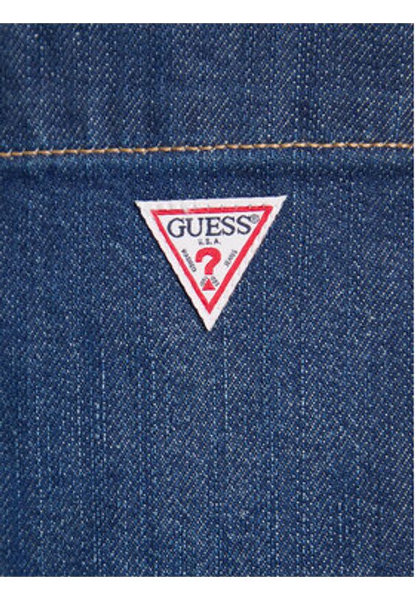 Guess Jeans Kombinezon W5BD97 D0026 Granatowy Wide Leg. Kolor: niebieski. Materiał: bawełna