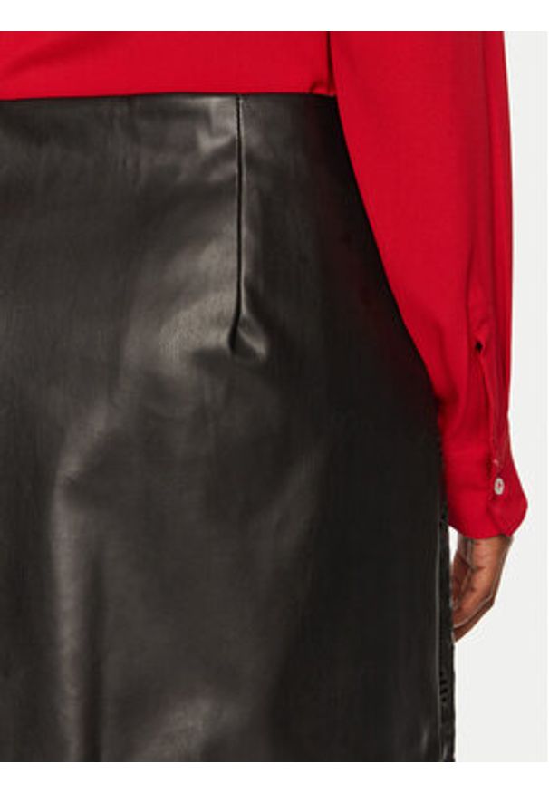 Vero Moda Spódnica z imitacji skóry Rocky 10330112 Czarny Slim Fit. Kolor: czarny. Materiał: skóra