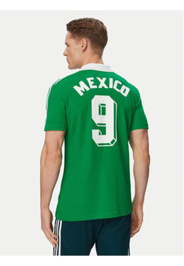 Adidas - adidas Koszulka techniczna Mexico Home Jersey 1986 JN3710 Zielony Slim Fit. Kolor: zielony. Materiał: bawełna