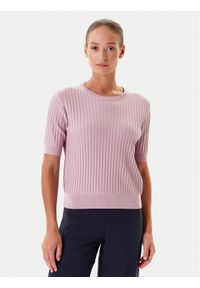Tatuum Sweter Bazo T2501.046 Różowy Regular Fit. Kolor: różowy. Materiał: wiskoza