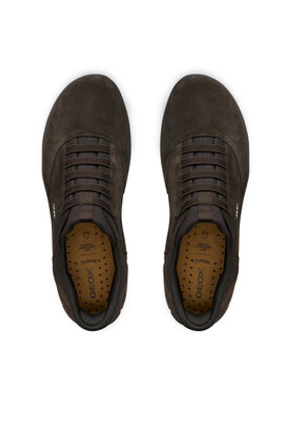 Geox Sneakersy U Nebula 2.0 Plus U56MXB 00022 C6006 Brązowy. Kolor: brązowy. Materiał: zamsz, skóra