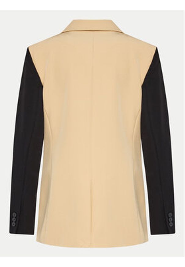 DKNY Marynarka UB4JX084 Beżowy Regular Fit. Kolor: beżowy. Materiał: syntetyk